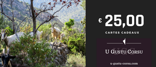 Carte cadeaux Corse U Gustu Corsu - Produits Corses de qualité à offrir